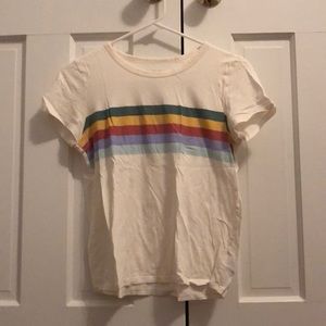 American Eagle Rainbow Stripe T-shirt